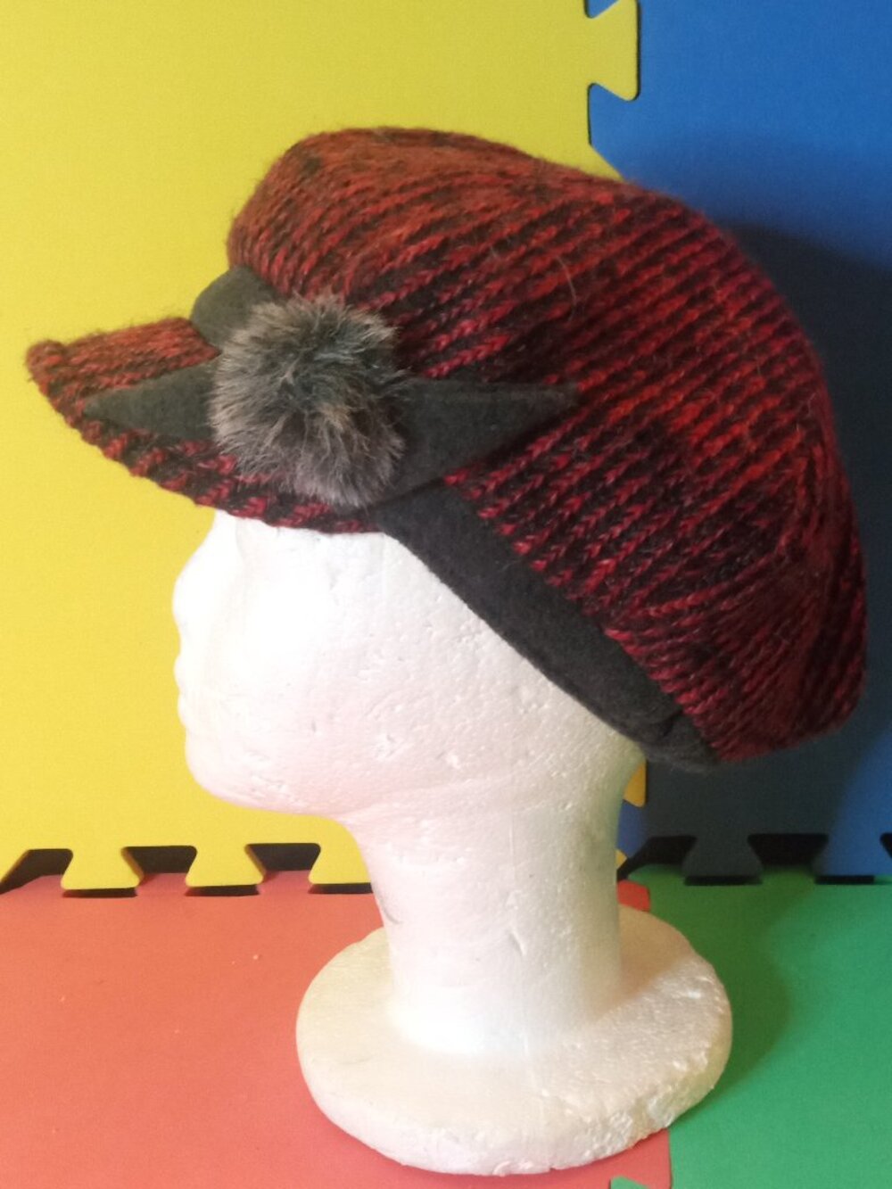 VTG STEFENO Wool Newsboy Cabbie Winter Cap Hat Women's Made in ITALY